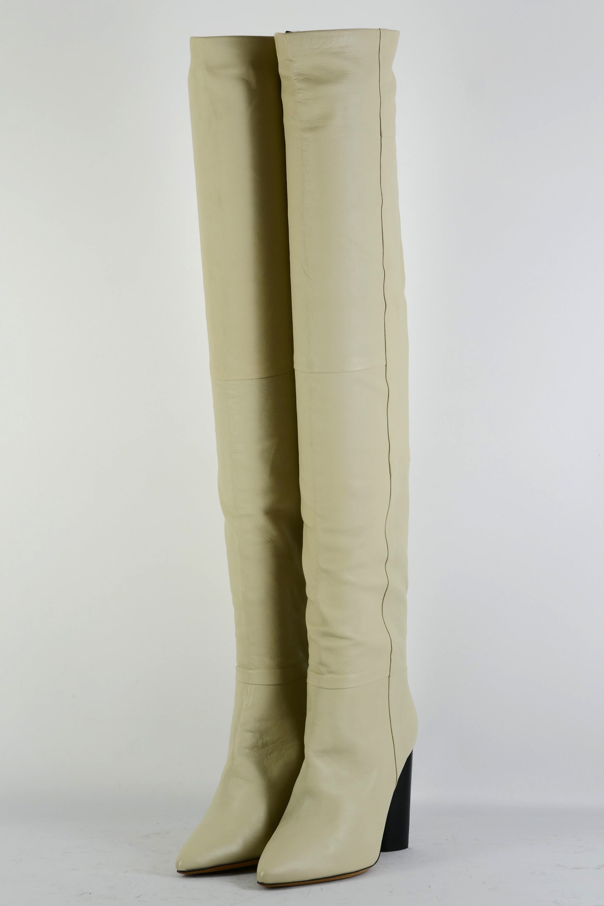 BUUTS Iro Overknees Leder creme 225065-2