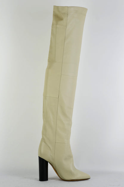 BUUTS Iro Overknees Leder creme 225065-3