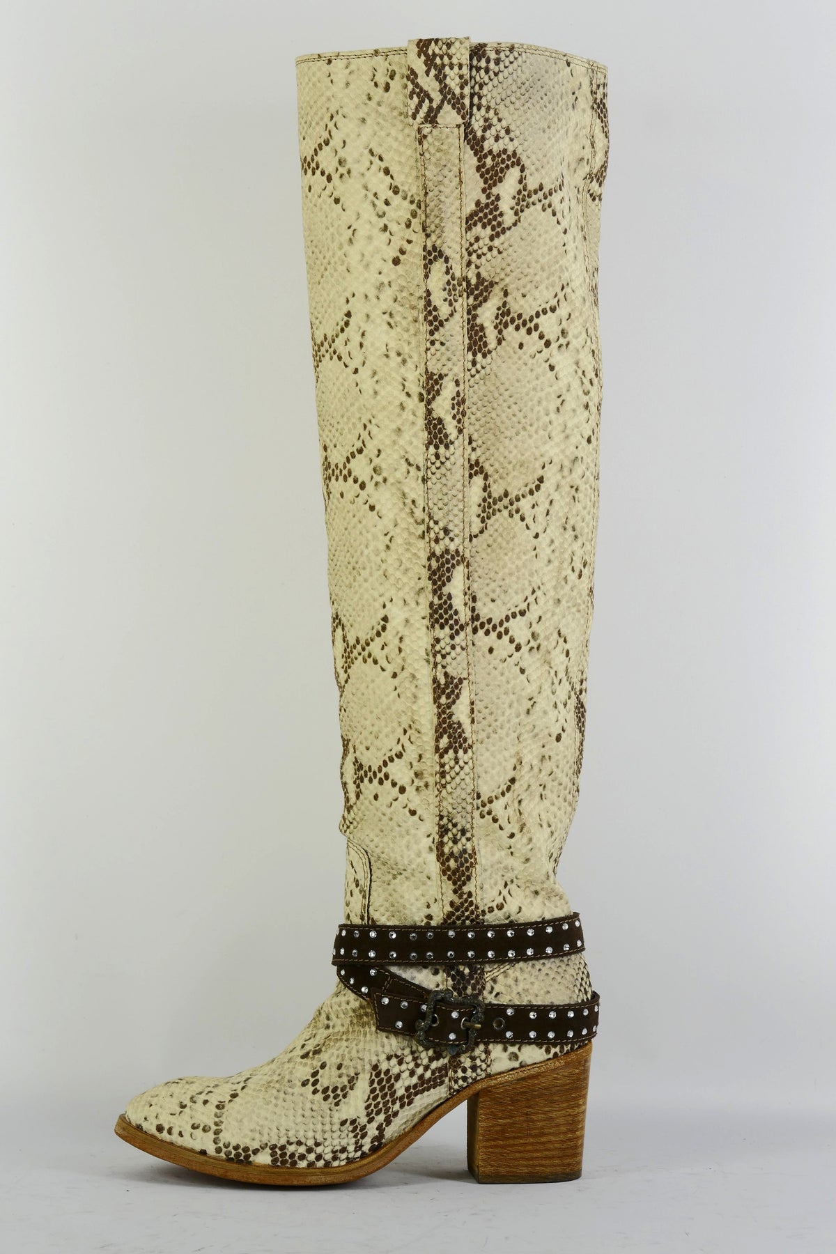 BUUTS Python Overknees Wildleder gemustert 225066-1