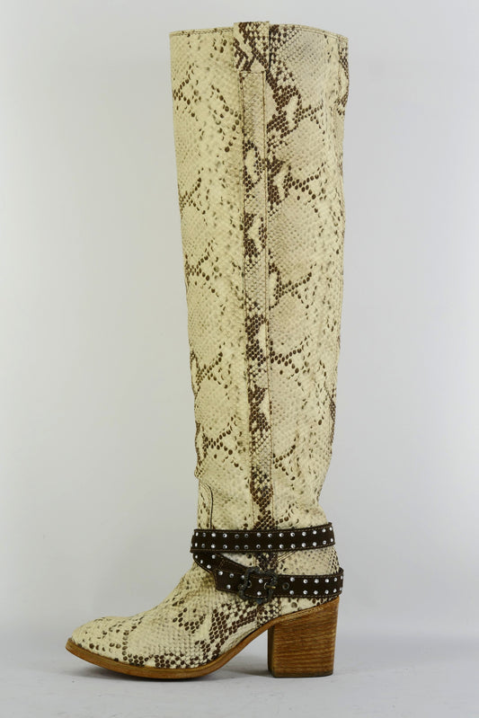BUUTS Python Overknees Wildleder gemustert 225066-1
