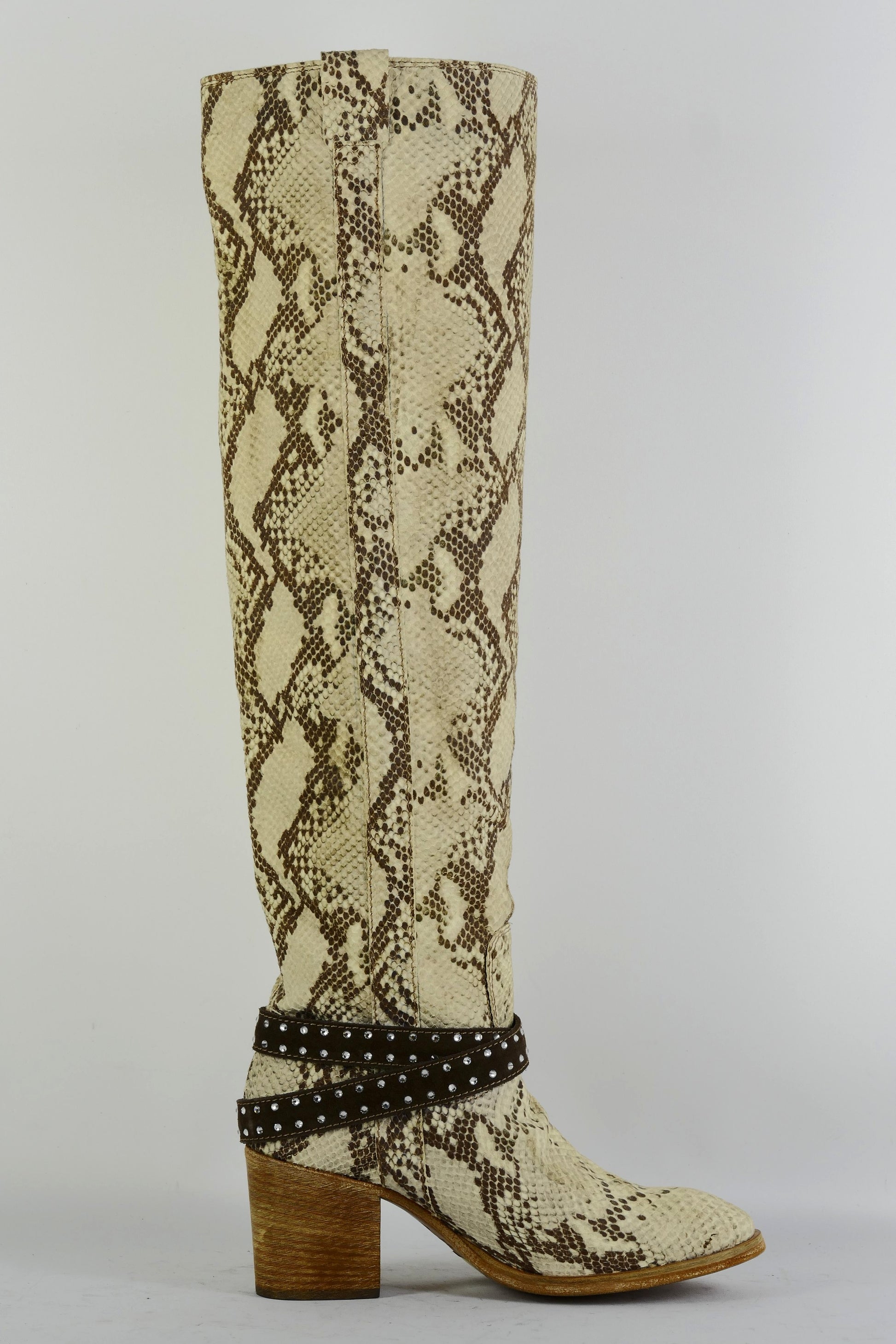BUUTS Python Overknees Wildleder gemustert 225066-3