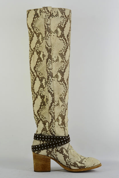 BUUTS Python Overknees Wildleder gemustert 225066-3