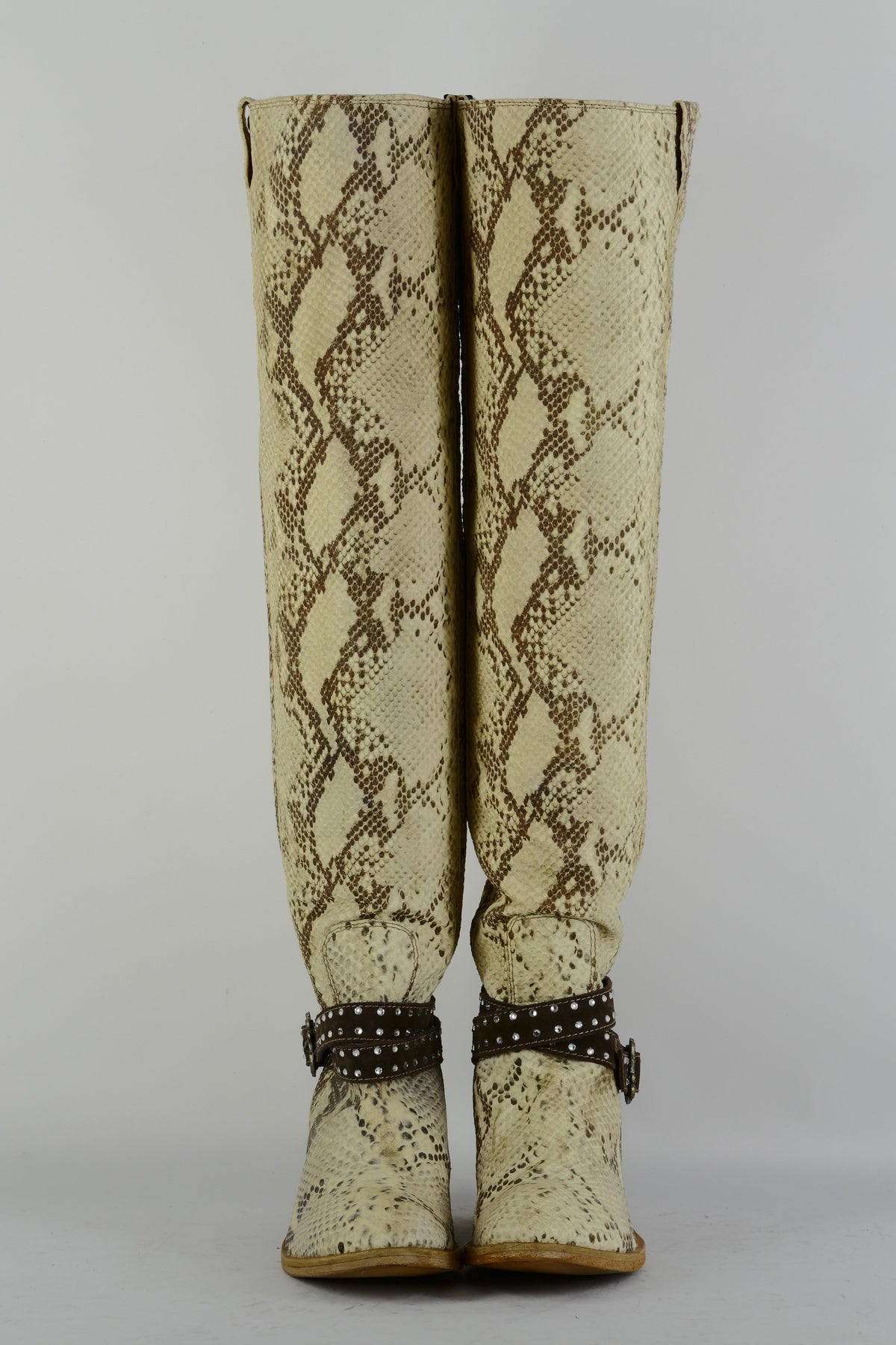 BUUTS Python Overknees Wildleder gemustert 225066-4