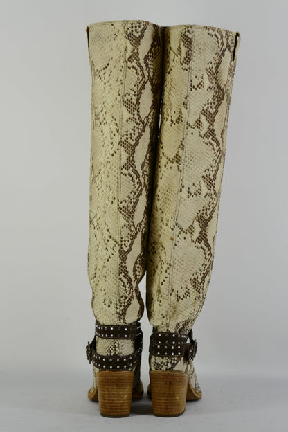 BUUTS Python Overknees Wildleder gemustert 225066-5