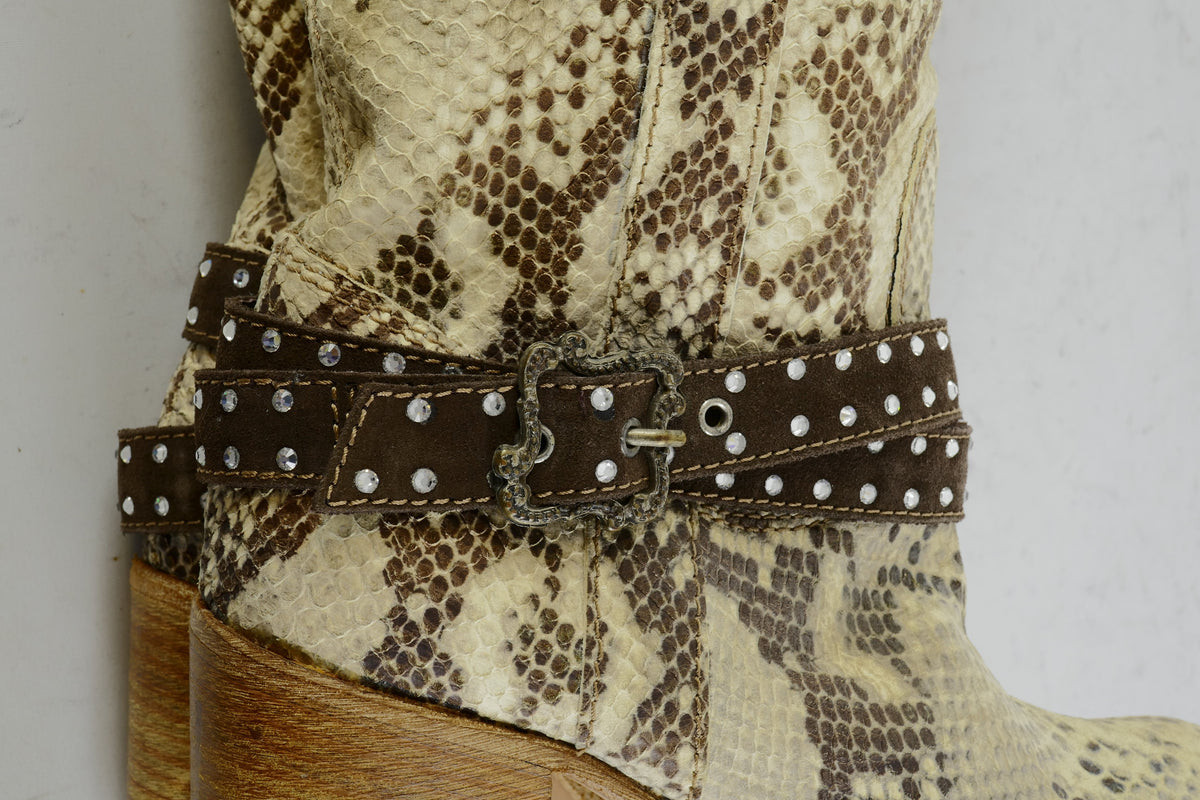BUUTS Python Overknees Wildleder gemustert 225066-9