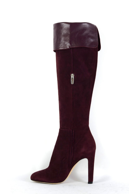 BUUTS Gianvito Rossi Hohe Stiefel Wildleder bordeaux 225069-11