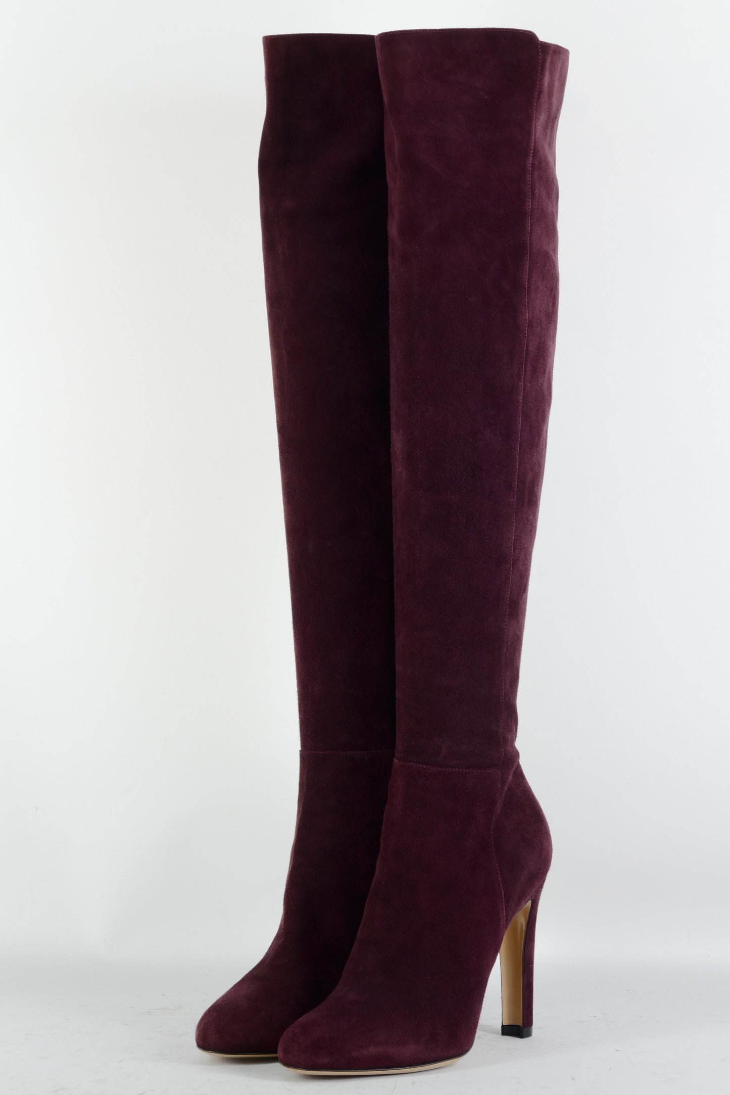 BUUTS Gianvito Rossi Hohe Stiefel Wildleder bordeaux 225069-2