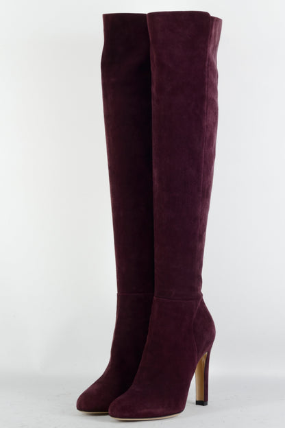 BUUTS Gianvito Rossi Hohe Stiefel Wildleder bordeaux 225069-2