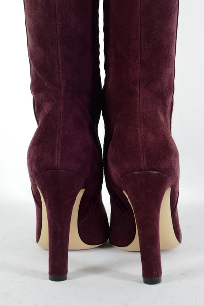 BUUTS Gianvito Rossi Hohe Stiefel Wildleder bordeaux 225069-6