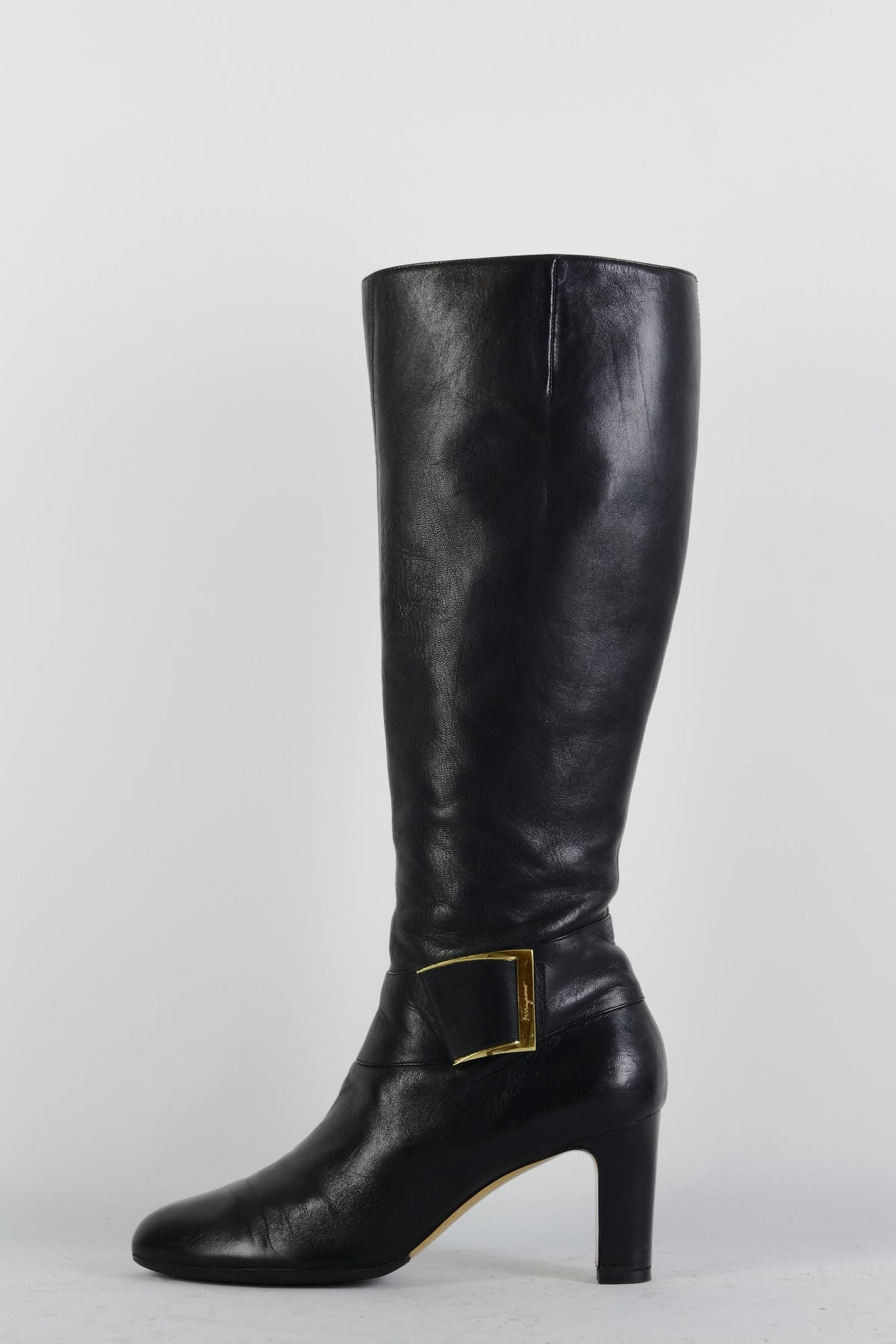 BUUTS Ferragamo Stiefel Leder schwarz 225070-1
