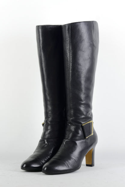 BUUTS Ferragamo Stiefel Leder schwarz 225070-2