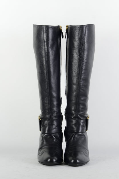 BUUTS Ferragamo Stiefel Leder schwarz 225070-4