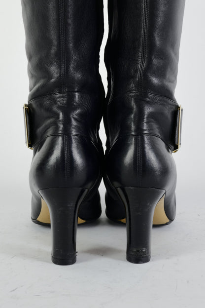 BUUTS Ferragamo Stiefel Leder schwarz 225070-6