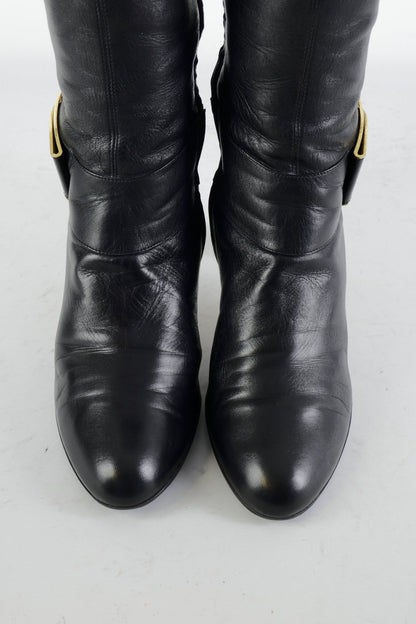 BUUTS Ferragamo Stiefel Leder schwarz 225070-7