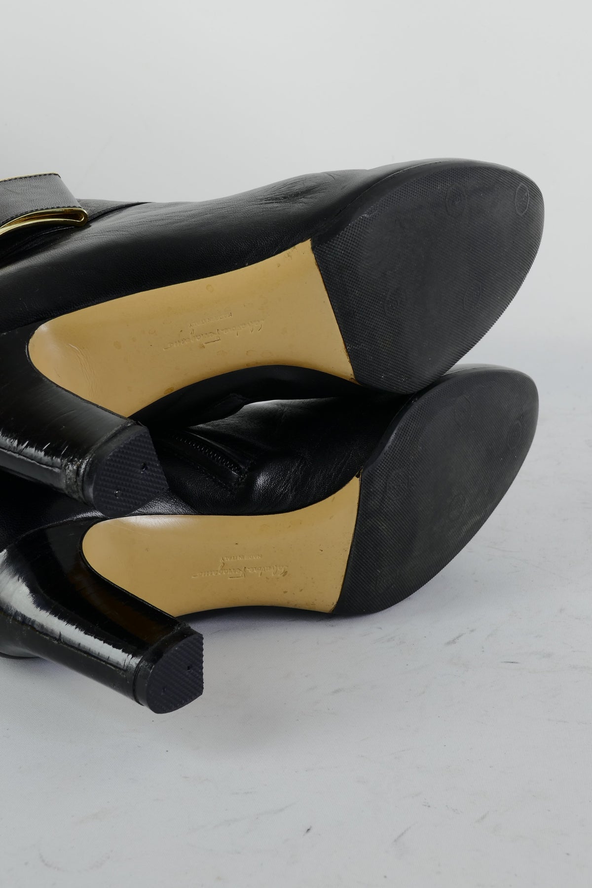 BUUTS Ferragamo Stiefel Leder schwarz 225070-8