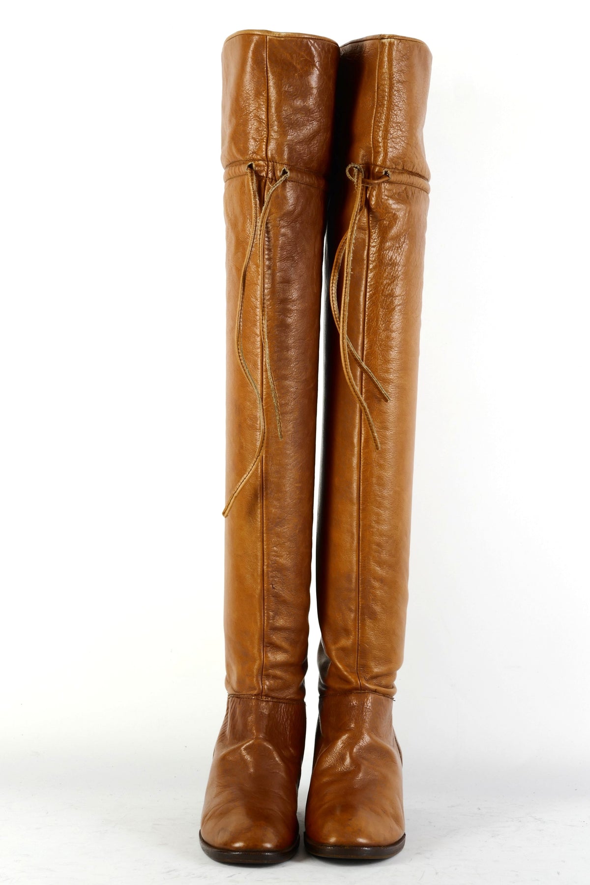 BUUTS Charles Jourdan Vintage-Stiefel Leder cognac 225074-4
