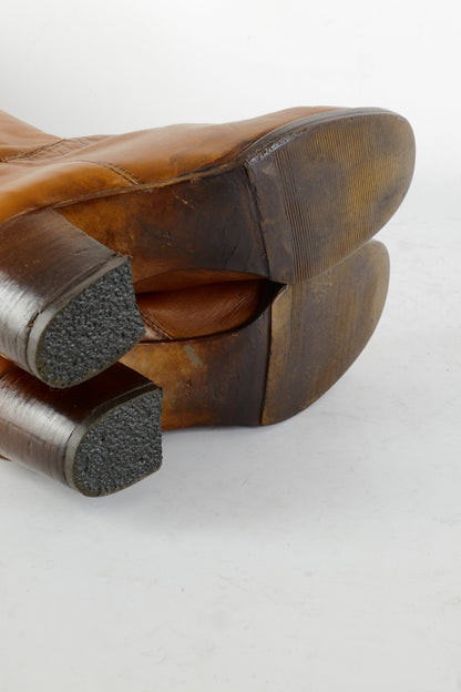 BUUTS Charles Jourdan Vintage-Stiefel Leder cognac 225074-8