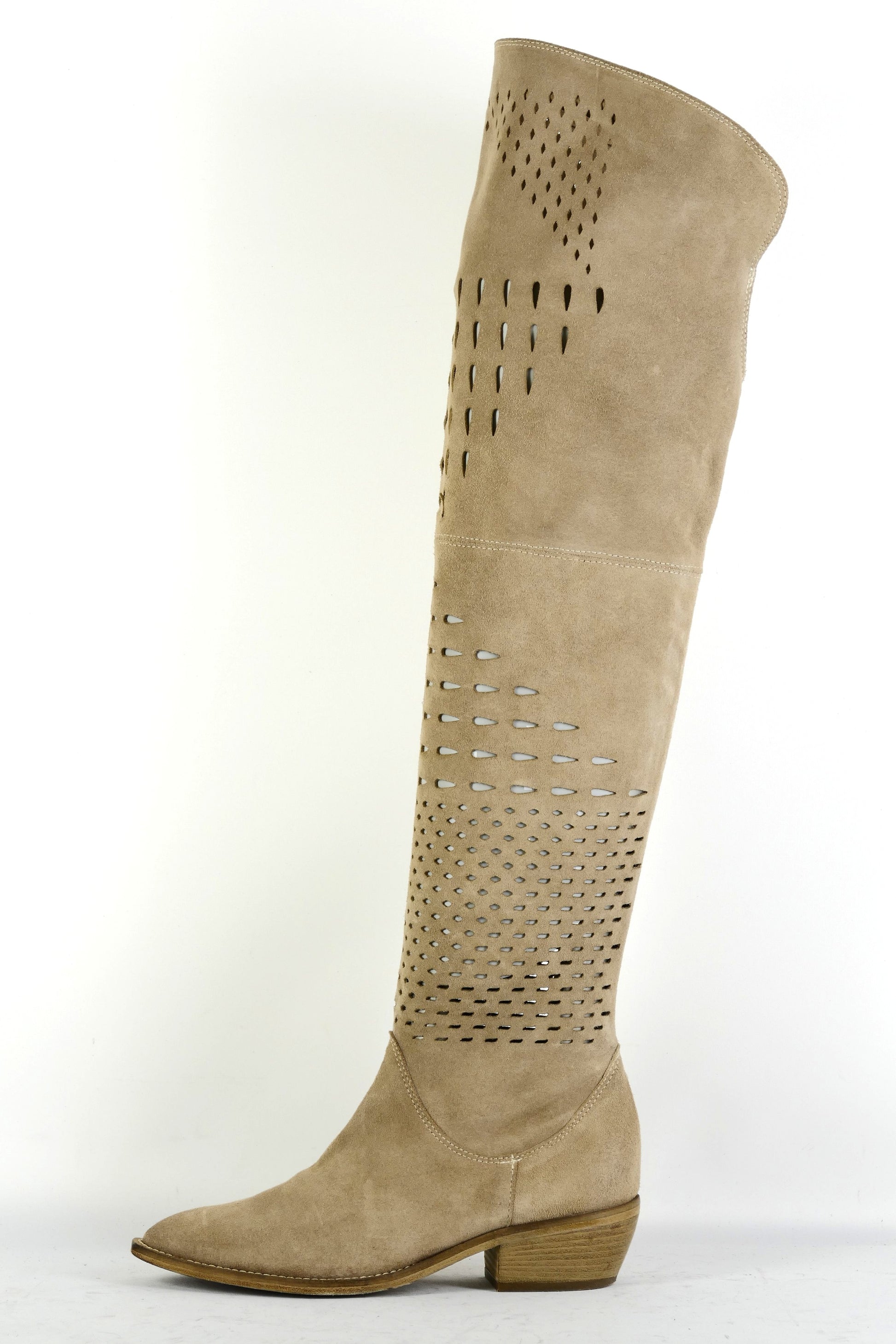 BUUTS Ovye Overknees Leder camel 225076-1