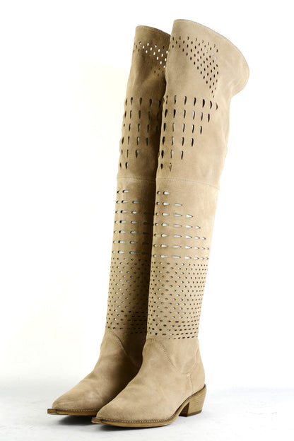 BUUTS Ovye Overknees Leder camel 225076-2