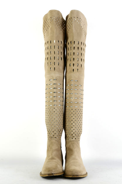 BUUTS Ovye Overknees Leder camel 225076-4