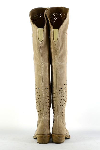 BUUTS Ovye Overknees Leder camel 225076-5