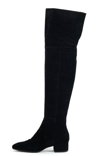 BUUTS Aeyde Overknees Wildleder schwarz 225082-1