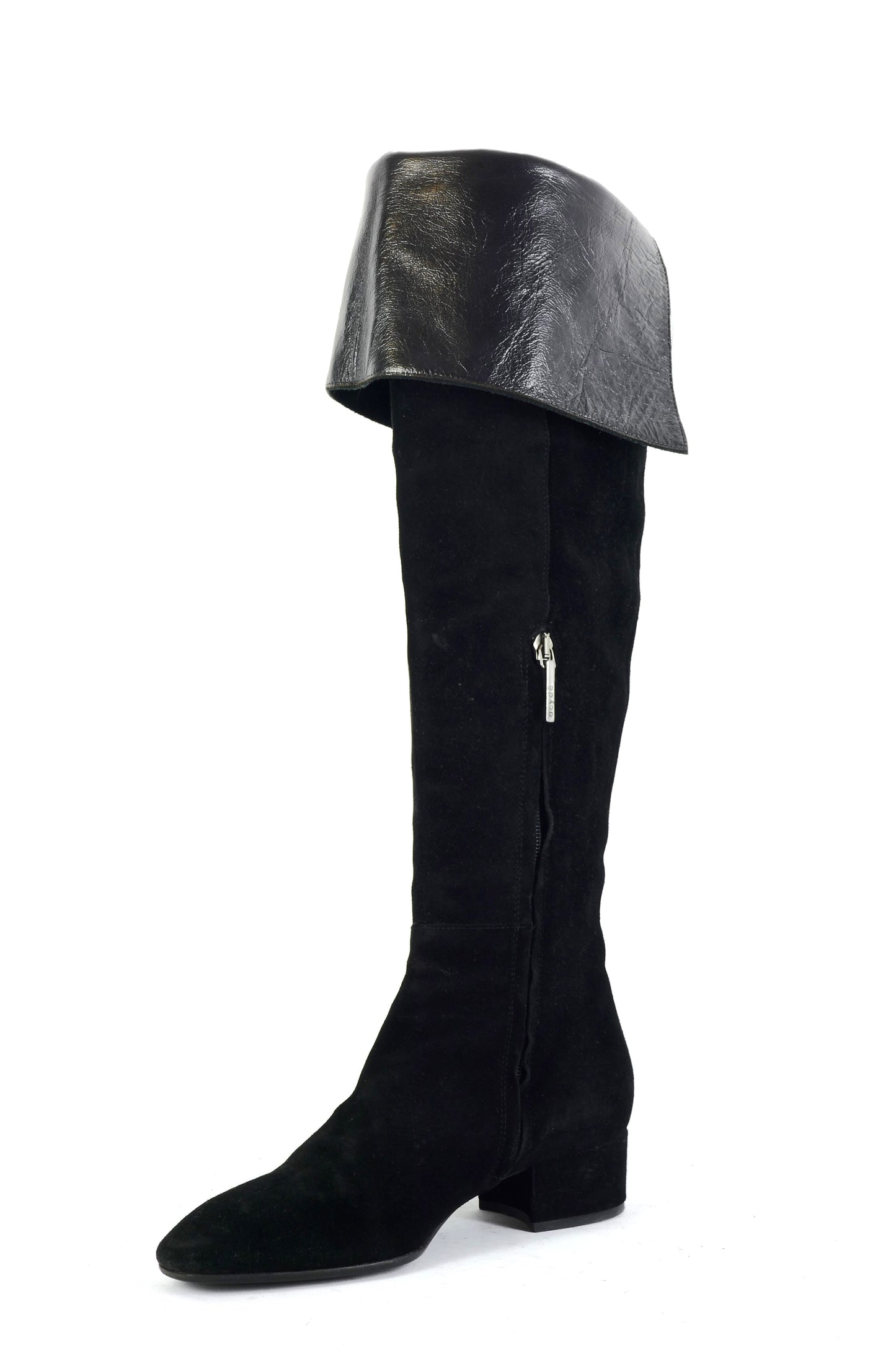 BUUTS Aeyde Overknees Wildleder schwarz 225082-10