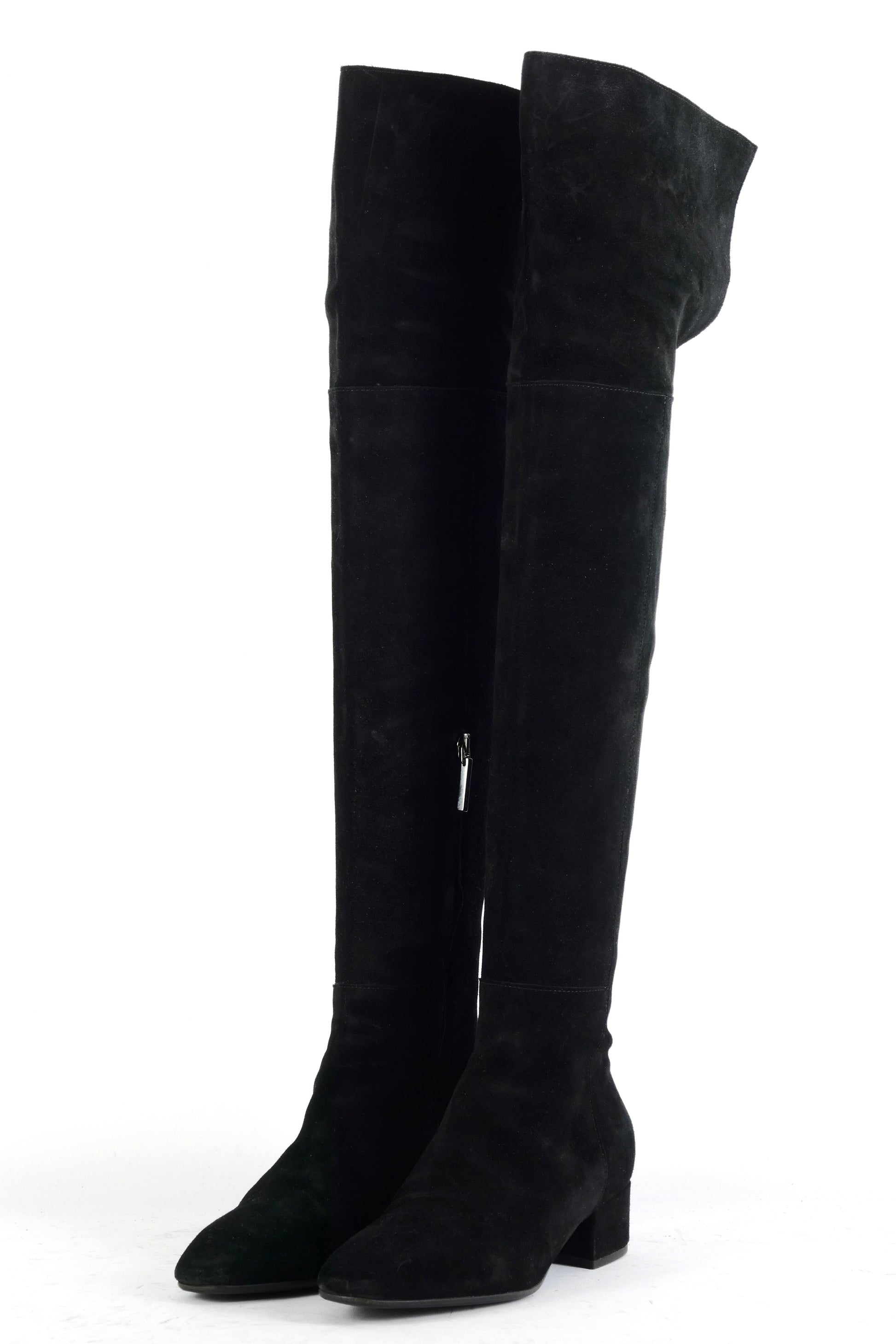 BUUTS Aeyde Overknees Wildleder schwarz 225082-2