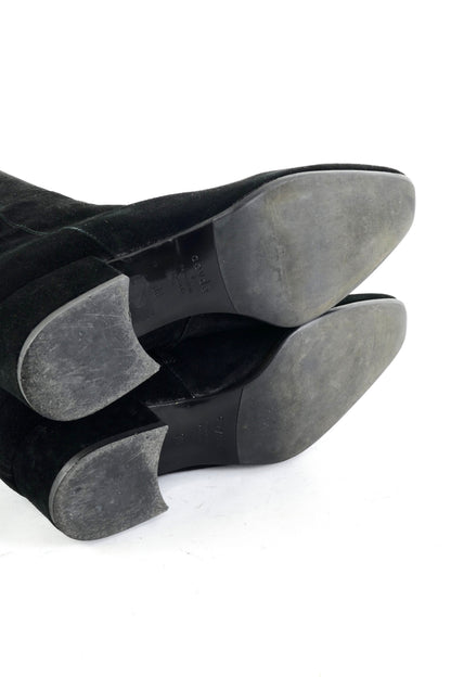 BUUTS Aeyde Overknees Wildleder schwarz 225082-8