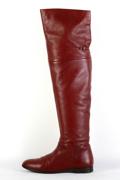BUUTS Grey Mer Overknees Leder bordeaux 225083-1