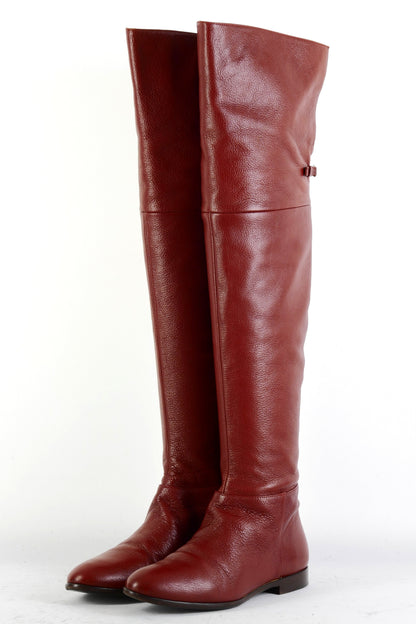 BUUTS Grey Mer Overknees Leder bordeaux 225083-2