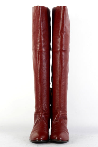 BUUTS Grey Mer Overknees Leder bordeaux 225083-4