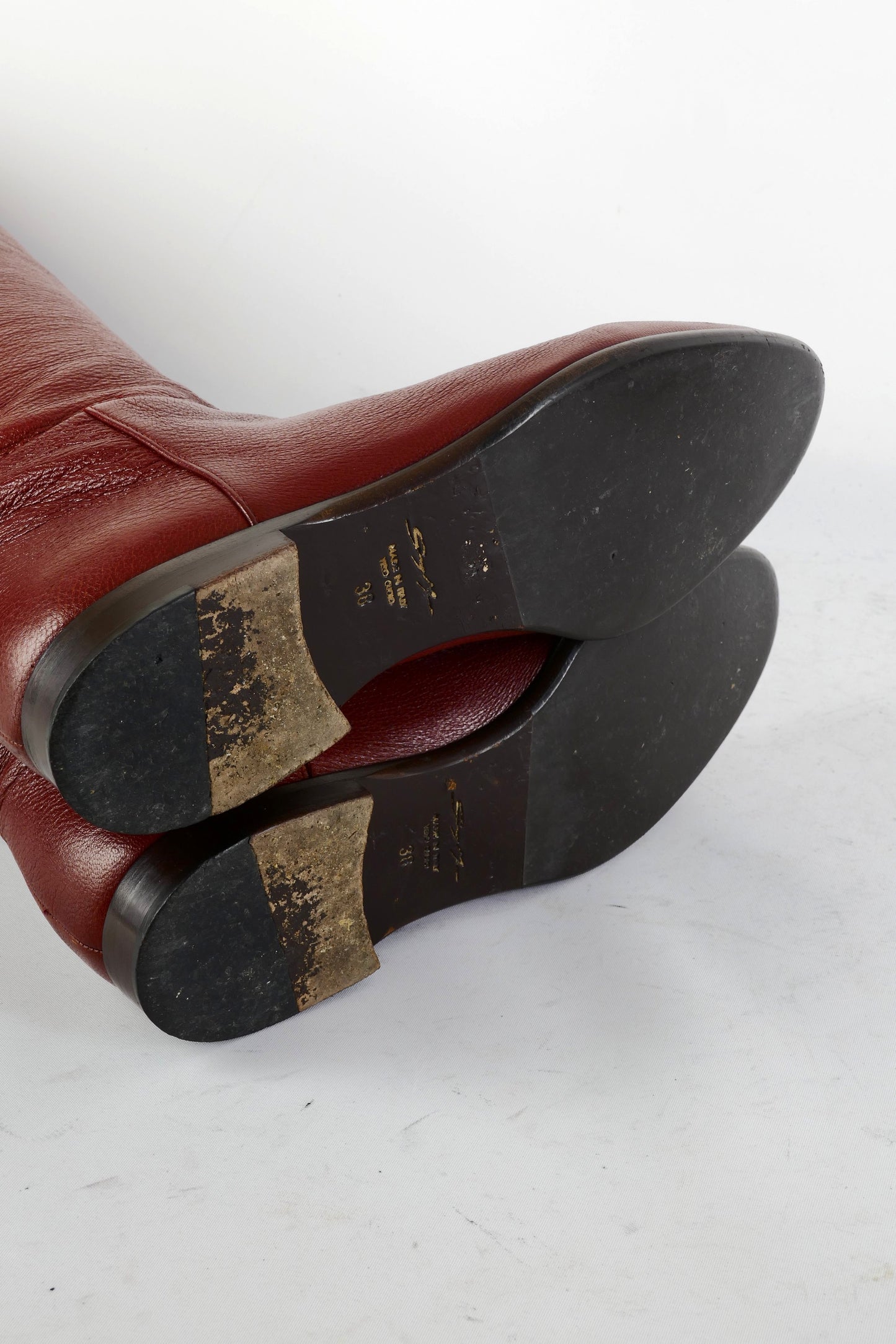 BUUTS Grey Mer Overknees Leder bordeaux 225083-8