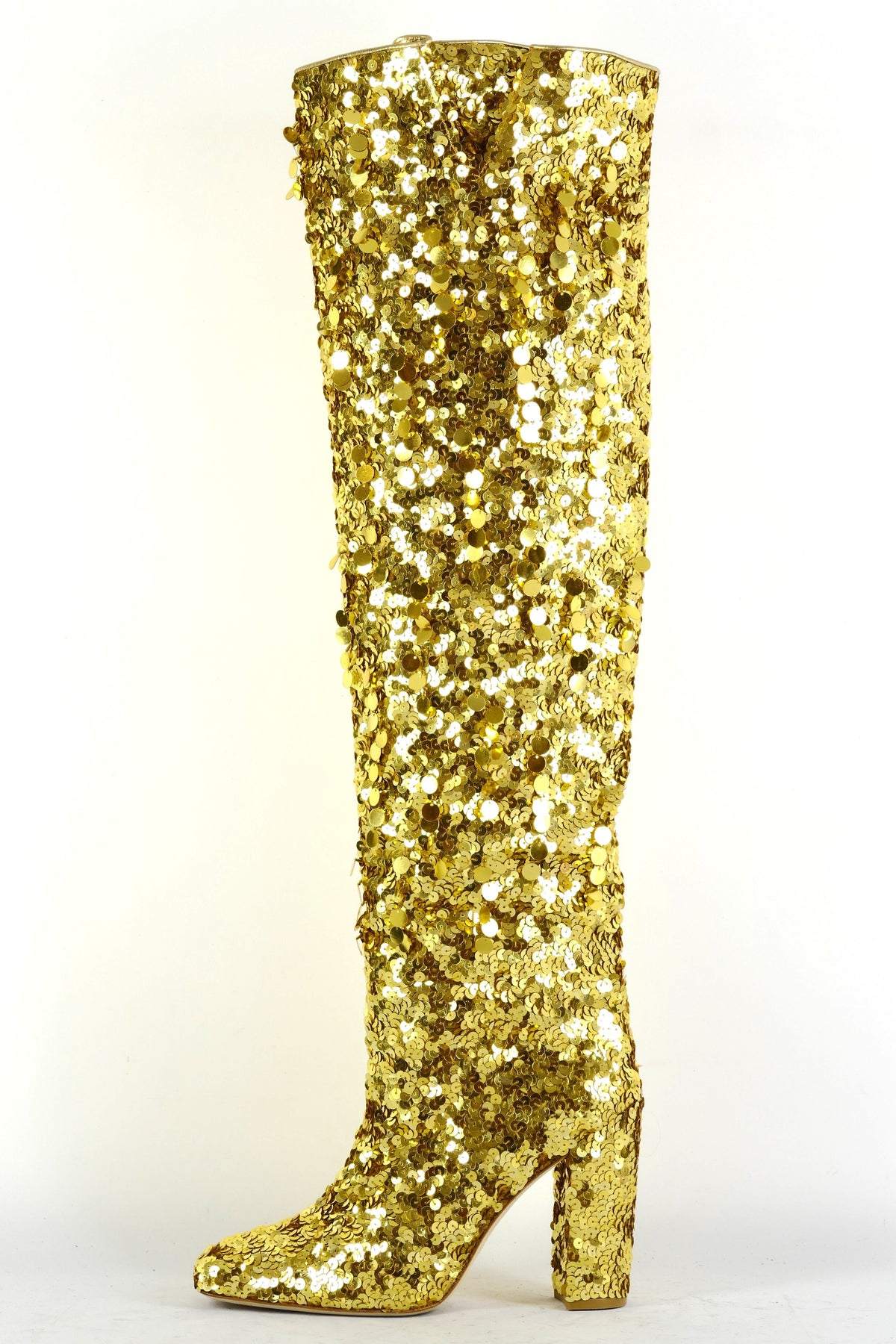 BUUTS Stuart Weitzmann Overknees Pailletten gold 225084-1