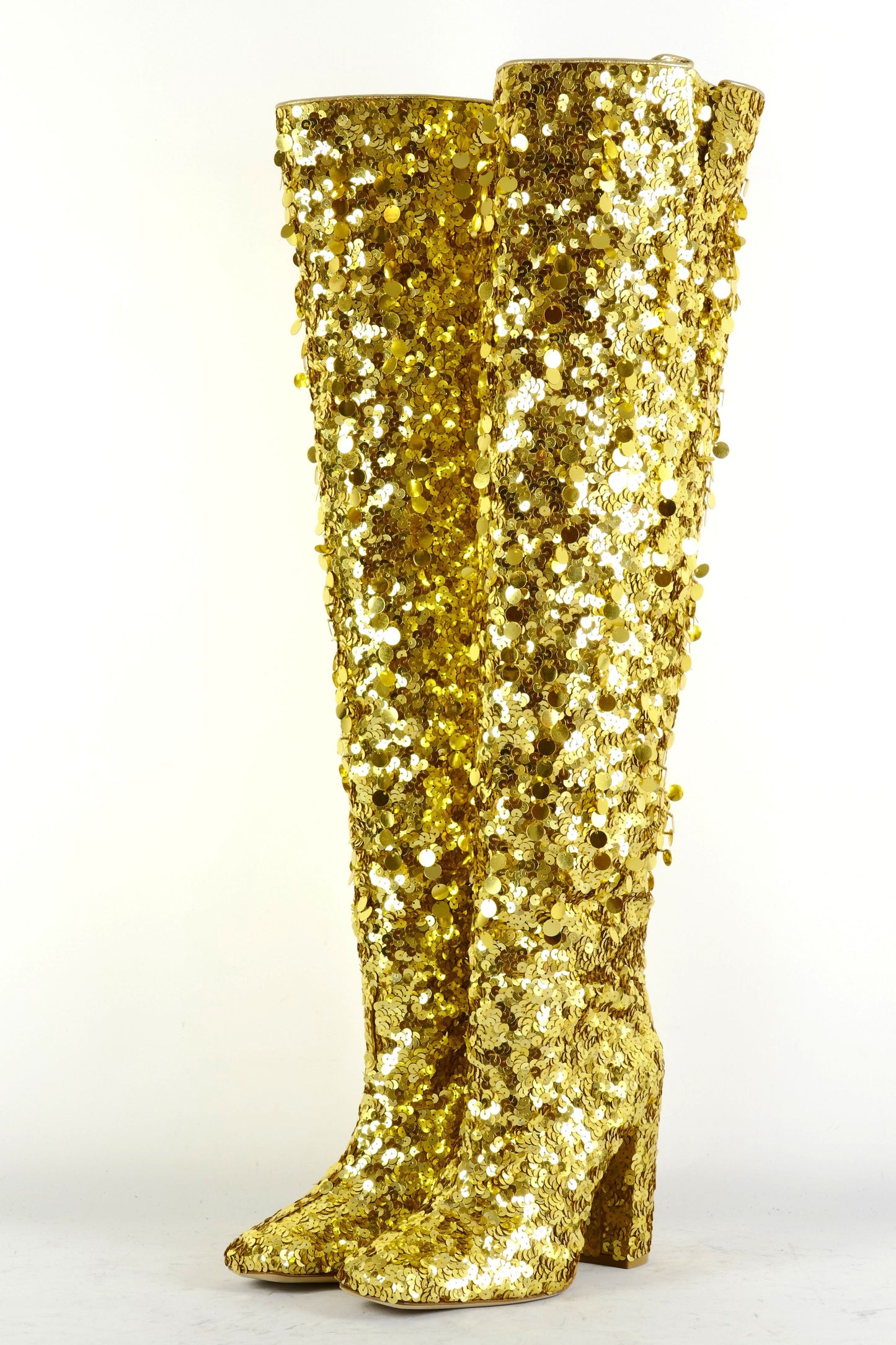 BUUTS Stuart Weitzmann Overknees Pailletten gold 225084-2