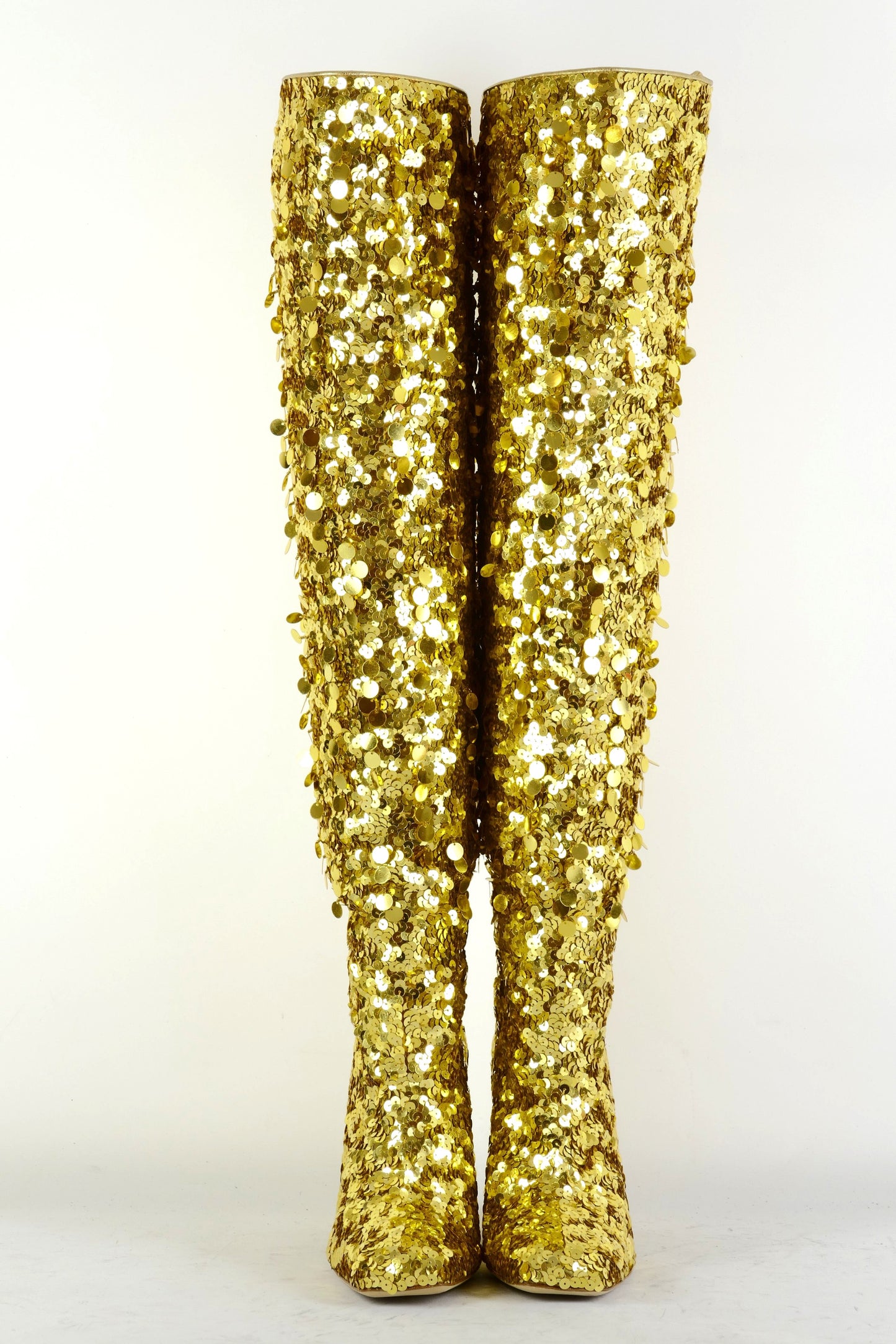 BUUTS Stuart Weitzmann Overknees Pailletten gold 225084-4