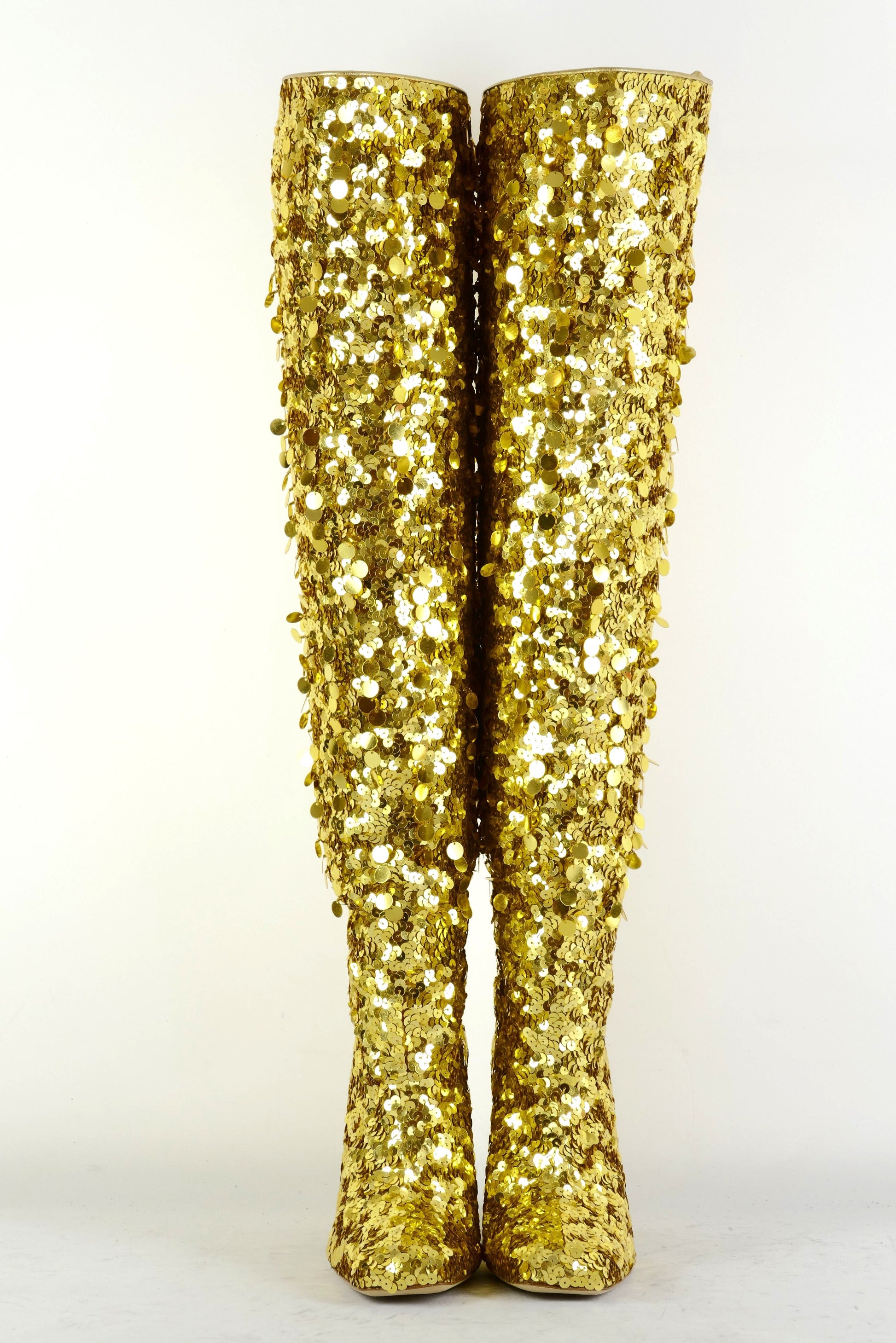 BUUTS Stuart Weitzmann Overknees Pailletten gold 225084-4