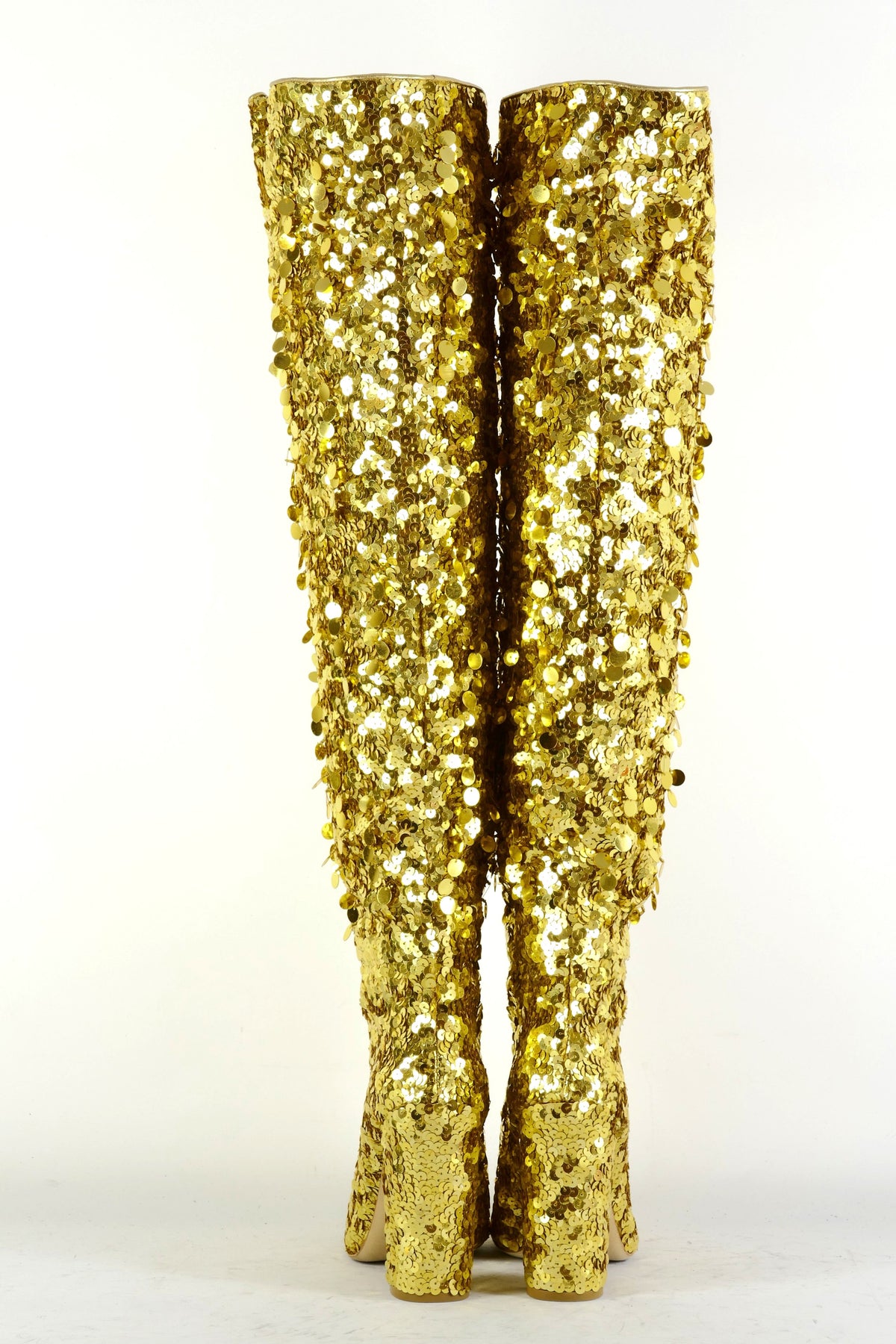 BUUTS Stuart Weitzmann Overknees Pailletten gold 225084-5