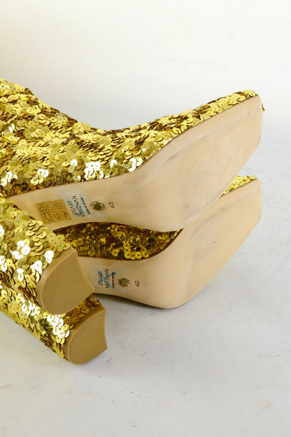 BUUTS Stuart Weitzmann Overknees Pailletten gold 225084-8