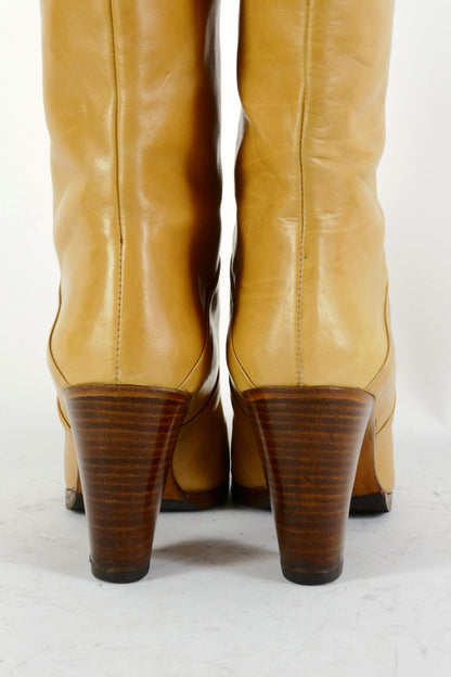 BUUTS Yan Bett Vintage-Stiefel Leder beige 225085-6