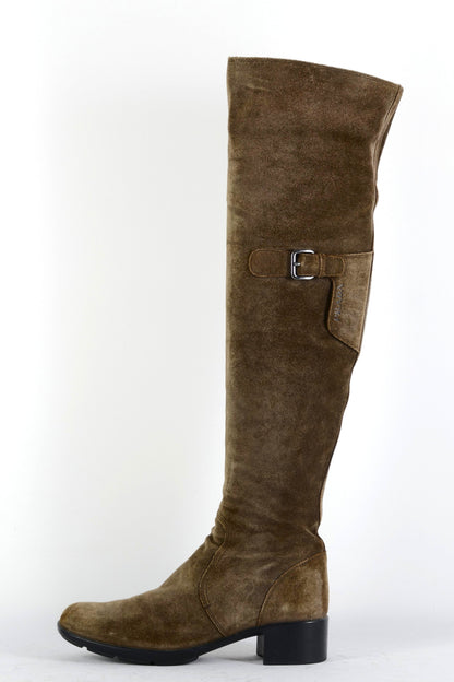 BUUTS Prada Hohe Stiefel Wildleder braun 225088-1