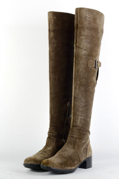 BUUTS Prada Hohe Stiefel Wildleder braun 225088-2