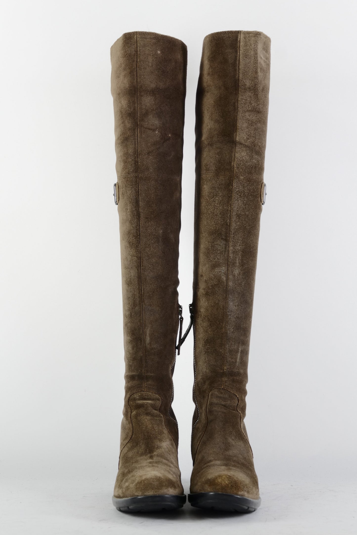 BUUTS Prada Hohe Stiefel Wildleder braun 225088-4