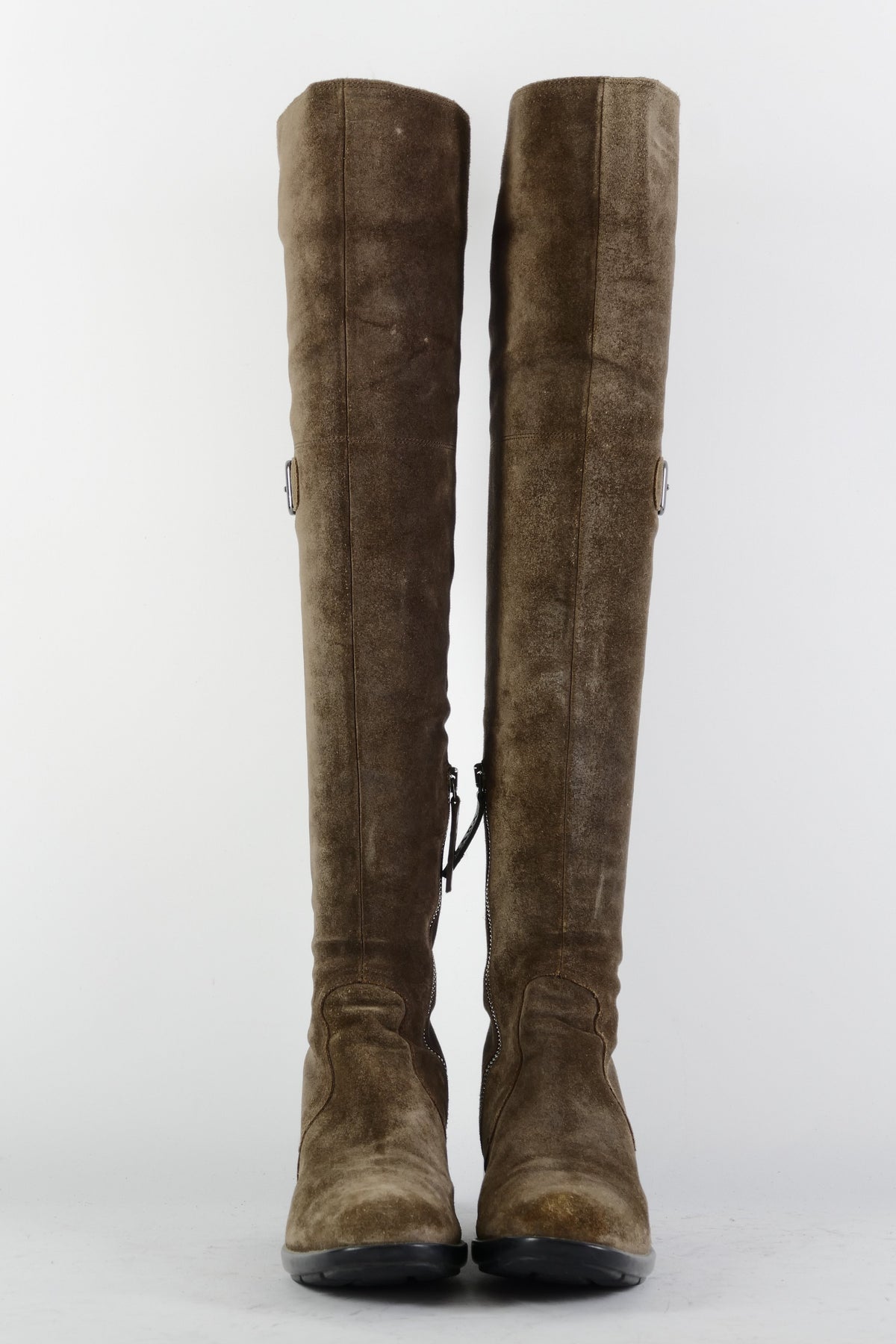 BUUTS Prada Hohe Stiefel Wildleder braun 225088-4