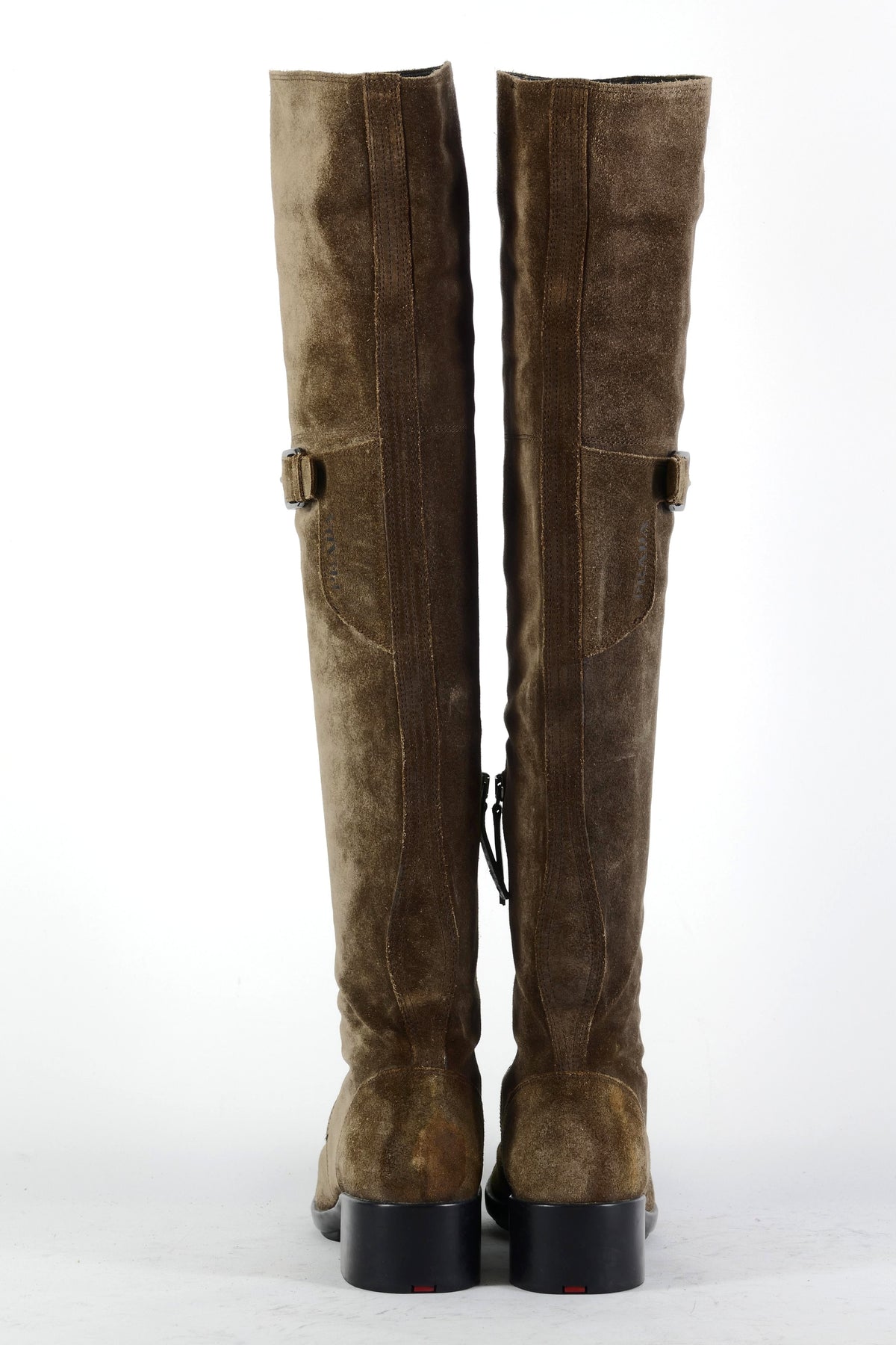 BUUTS Prada Hohe Stiefel Wildleder braun 225088-5