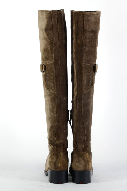 BUUTS Prada Hohe Stiefel Wildleder braun 225088-5