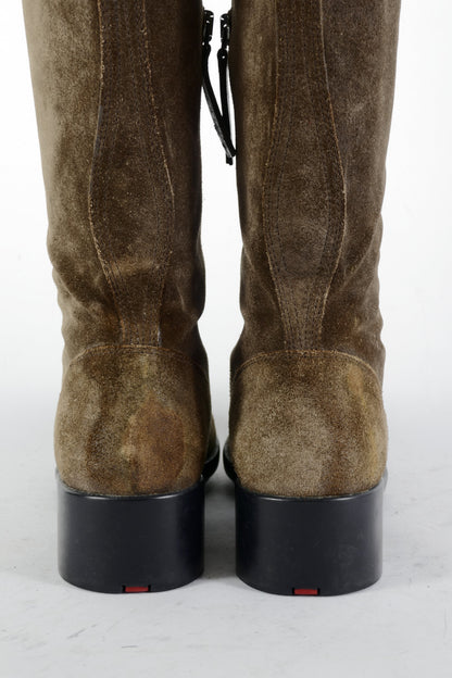 BUUTS Prada Hohe Stiefel Wildleder braun 225088-6