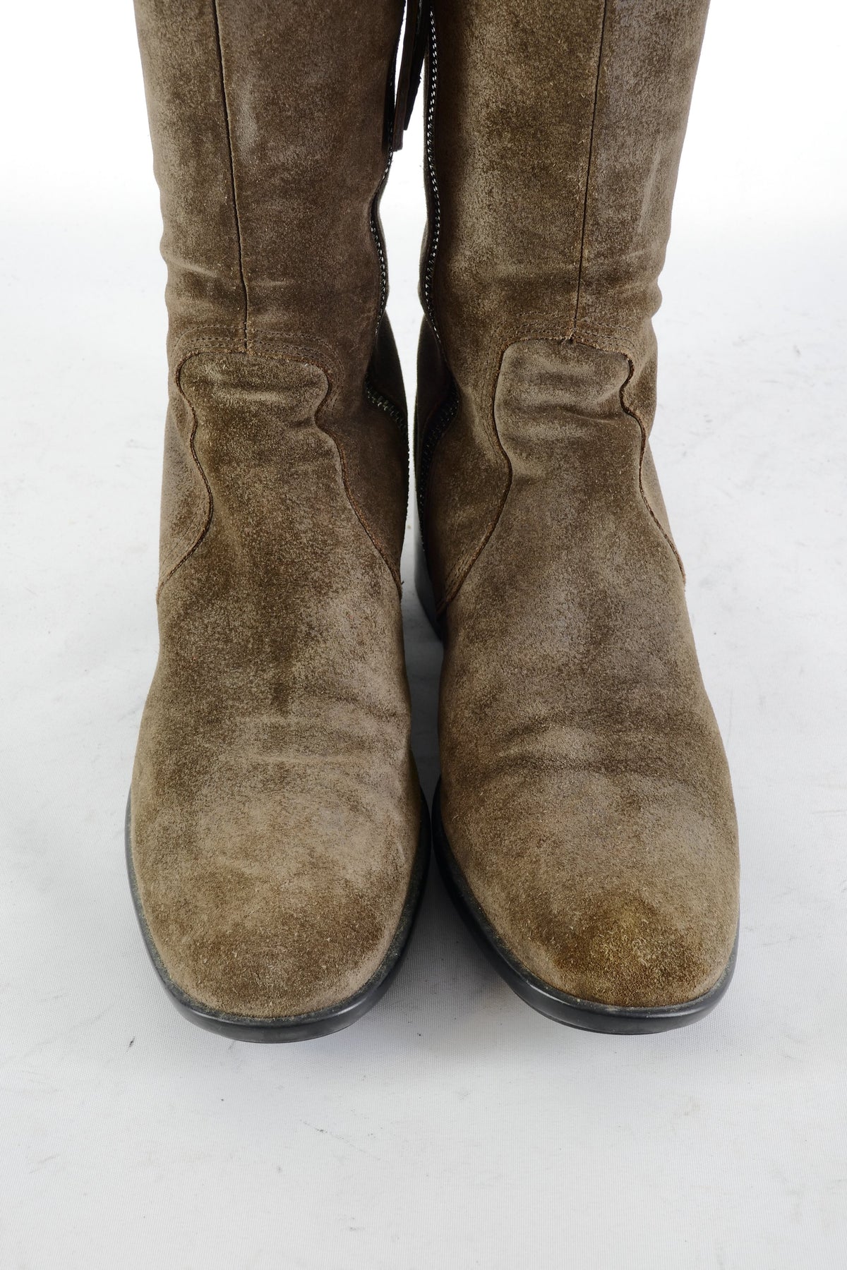 BUUTS Prada Hohe Stiefel Wildleder braun 225088-7