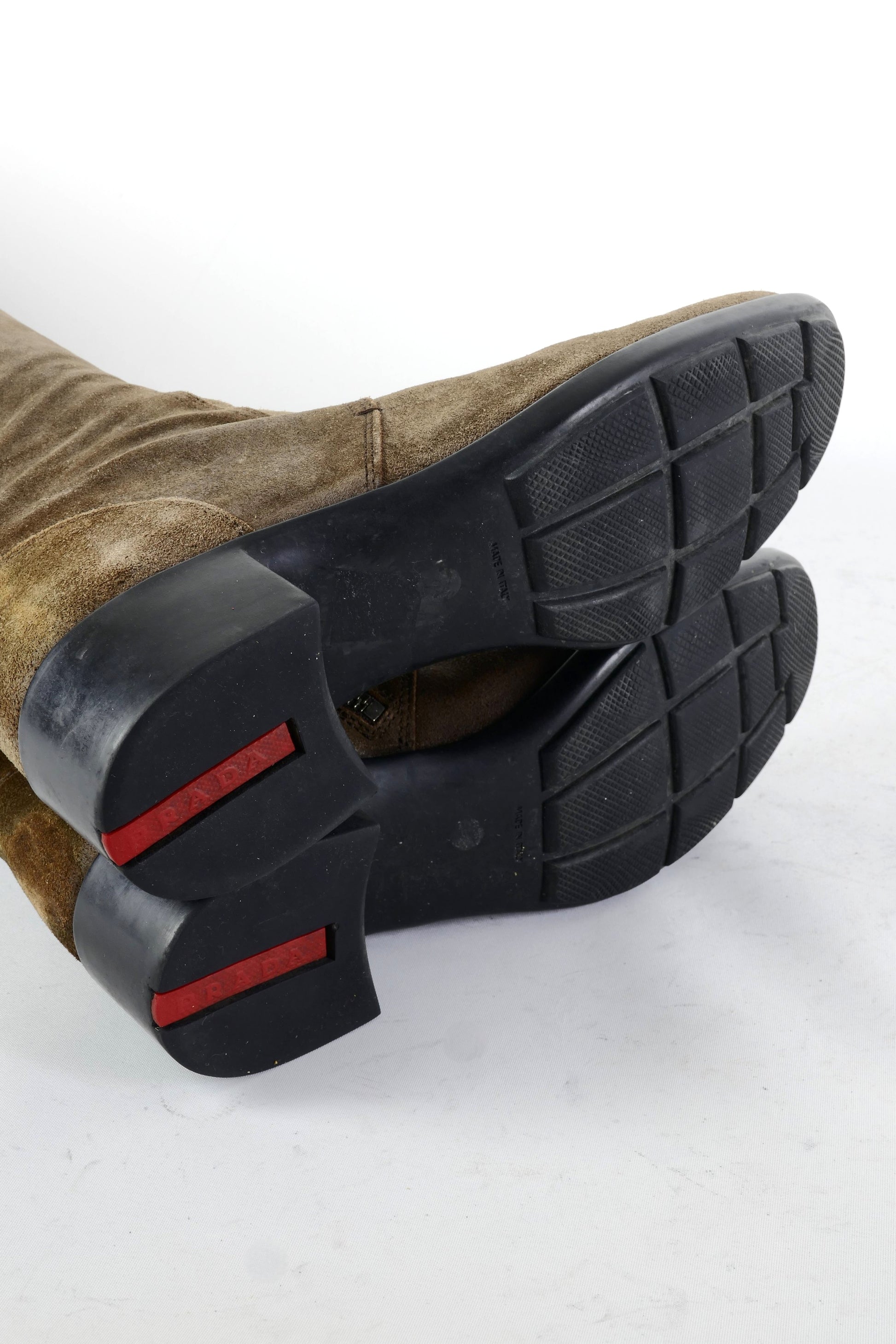 BUUTS Prada Hohe Stiefel Wildleder braun 225088-8