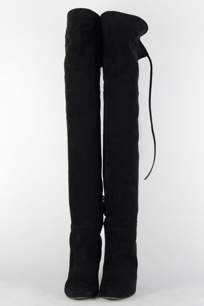 BUUTS Pura Lopez Overknees Wildleder schwarz 225095-4